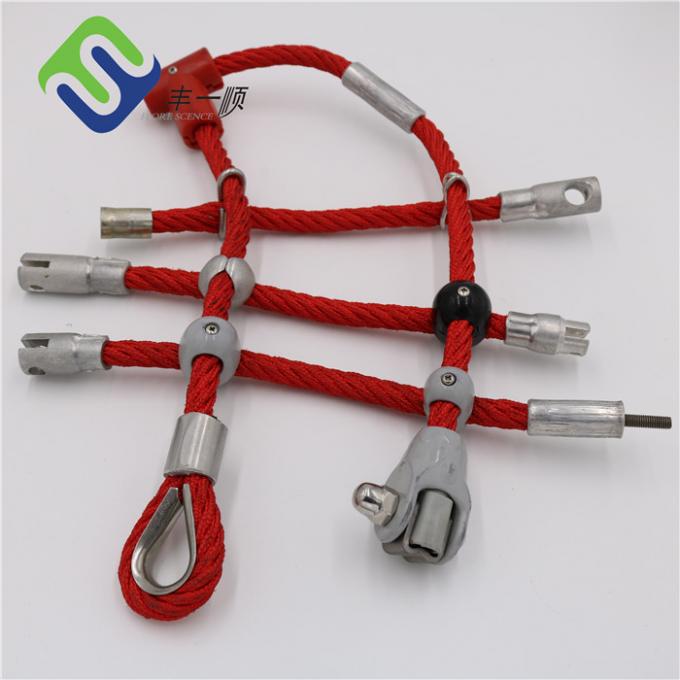 16mm 6 strand PET or PP outdoor combination playground rope for climbing net 3