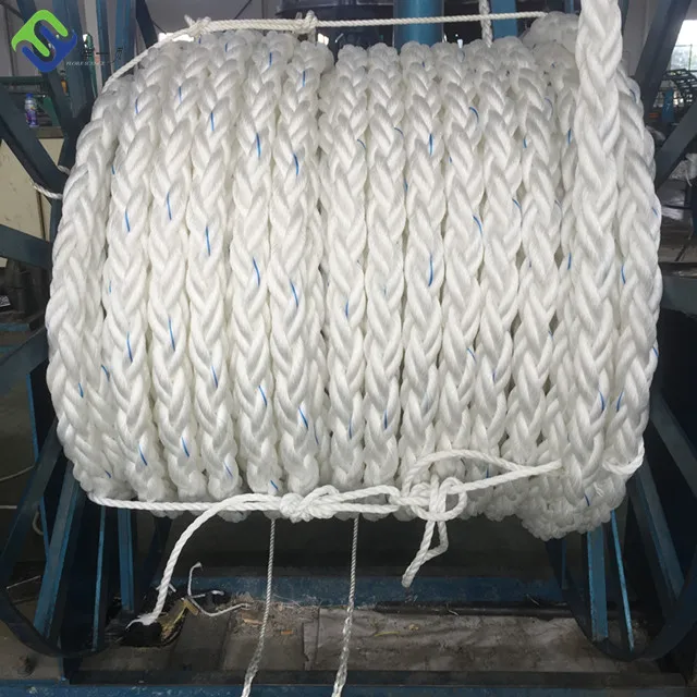 Polypropylene PP 8 Strand Floating Rope for Ship Mooring with Low Elongation 4