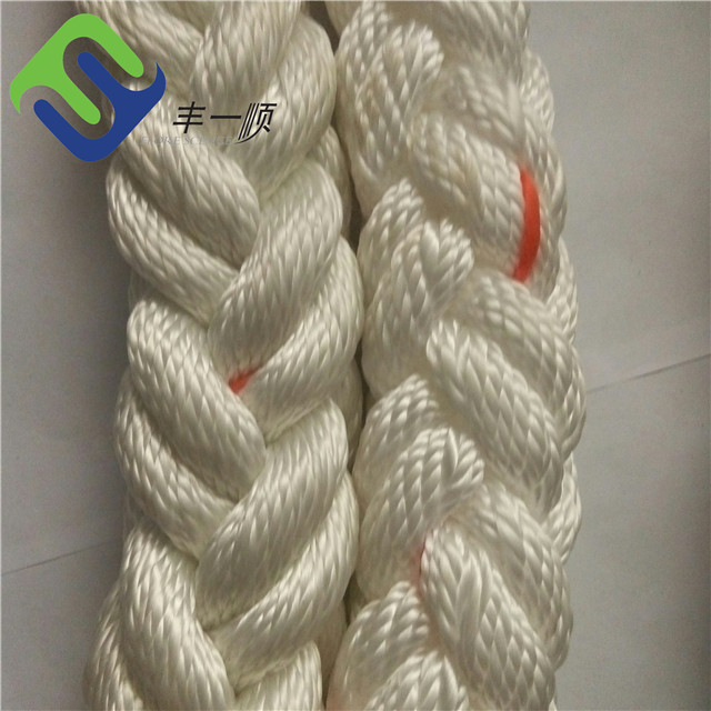 White Polyester Marine 8 Strand Mooring Rope Abrasion Resistant 5
