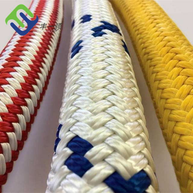 Braided HMPE Fiber Rope 12 Strand UHMWPE Rope UHMWPE Marine Rope 14