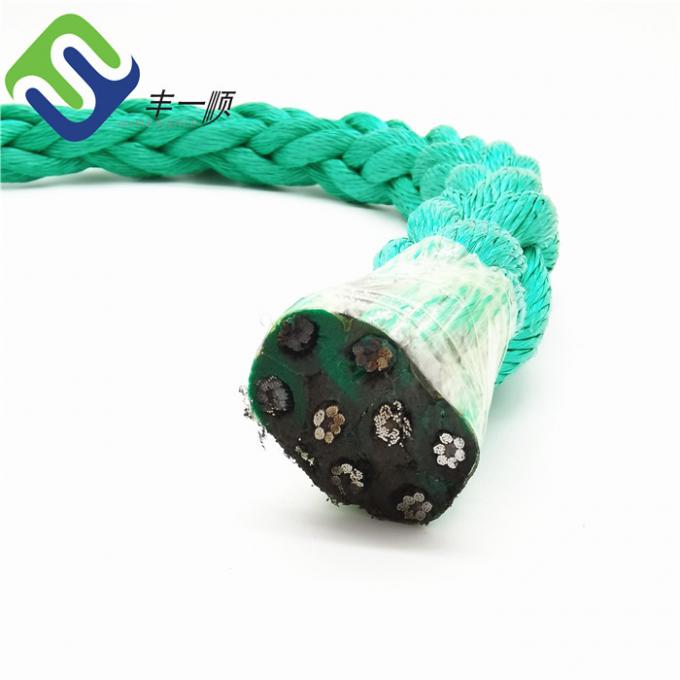 8 6 Strand 20mm Pp Combination Rope With Steel Or Fiber Core For Ships 2