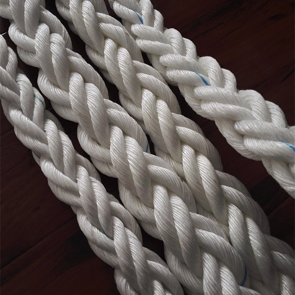 White High Strength PP Polypropylene 8 Strand 64 Mm Mooring Rope For Marine Rope 4