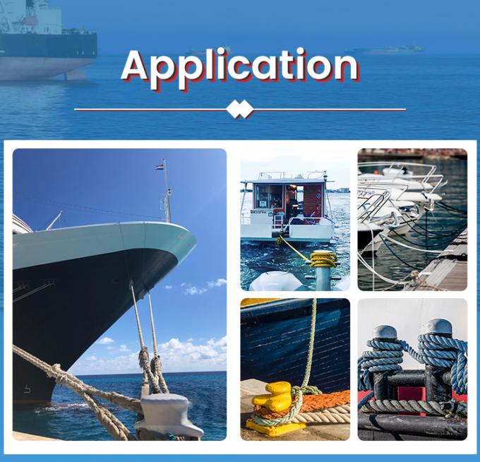 White High Strength PP Polypropylene 8 Strand 64 Mm Mooring Rope For Marine Rope 12