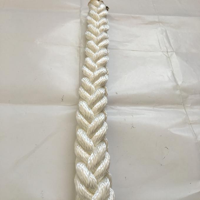 White 53mm 8 Strand Polyester Boat Hawser Laid Fibre Towing Mooring Strong Rope For Marine Use 2