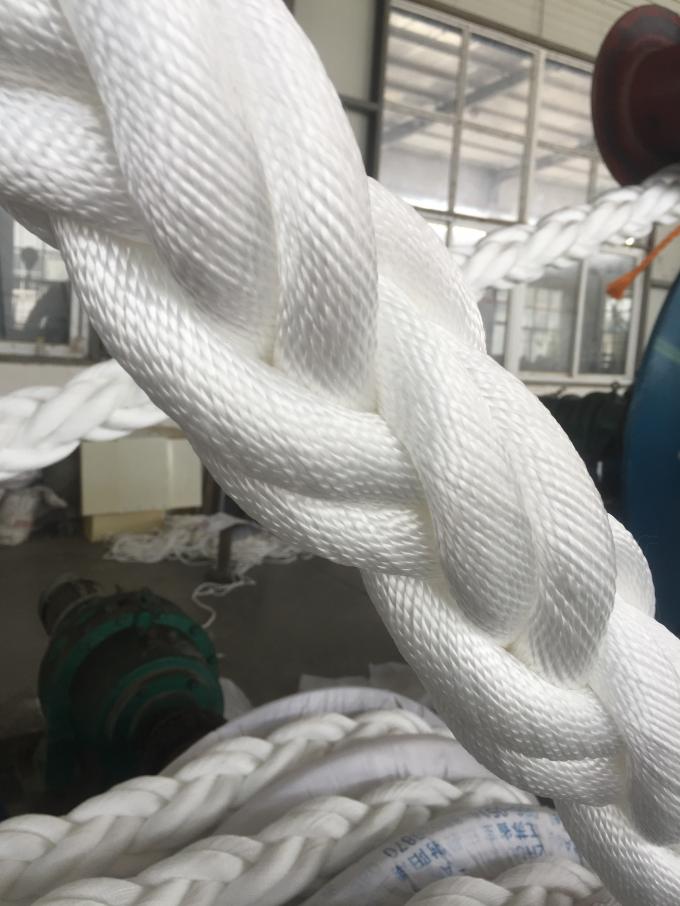 White 53mm 8 Strand Polyester Boat Hawser Laid Fibre Towing Mooring Strong Rope For Marine Use 6