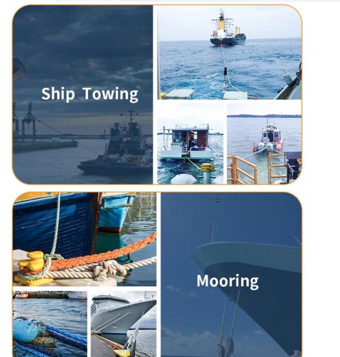 80mm 60mm Ships Mooring Rope Polyester Boat Marine Ropes 8 Strand 5
