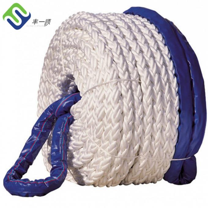 Wholesale 220 M White High Strength PP Polypropylene 8 Strand 68 Mm Mooring Rope For Towing 2