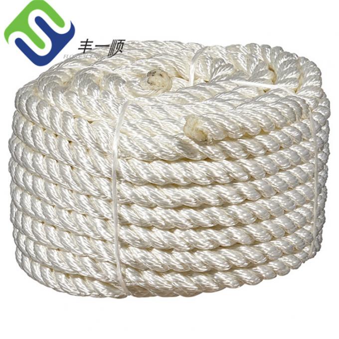 White Color Nylon Rope 32mm Diameter 3 Strand Twist Nylon Marine Rope 2