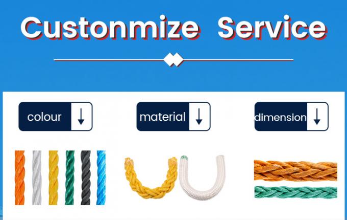 White High Strength PP Polypropylene 8 Strand 64 Mm Mooring Rope For Marine Rope 11