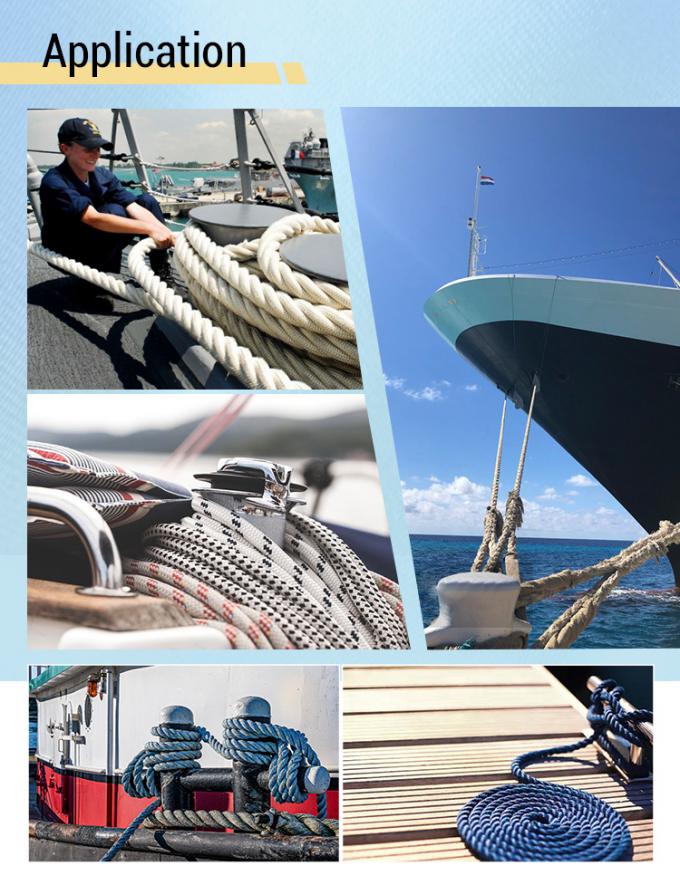 High Strength 12-Strand Braided UHMWPE Synthetic Fiber Wire Rope 48mm Diameter For Marine Ship Towing Mooring Steel Hinge Bag 5