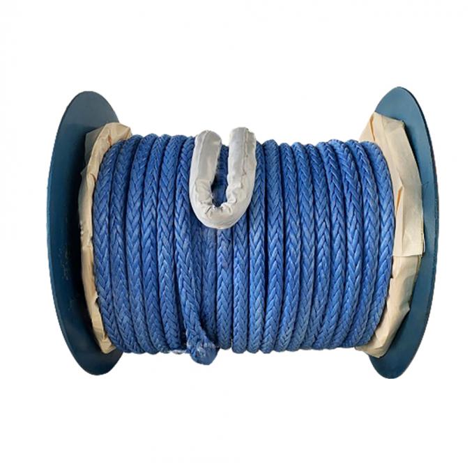 Custom Pre Stretch UHMWPE Marine Rope 12 Strand 48mm HMPE Ship Mooring Rope