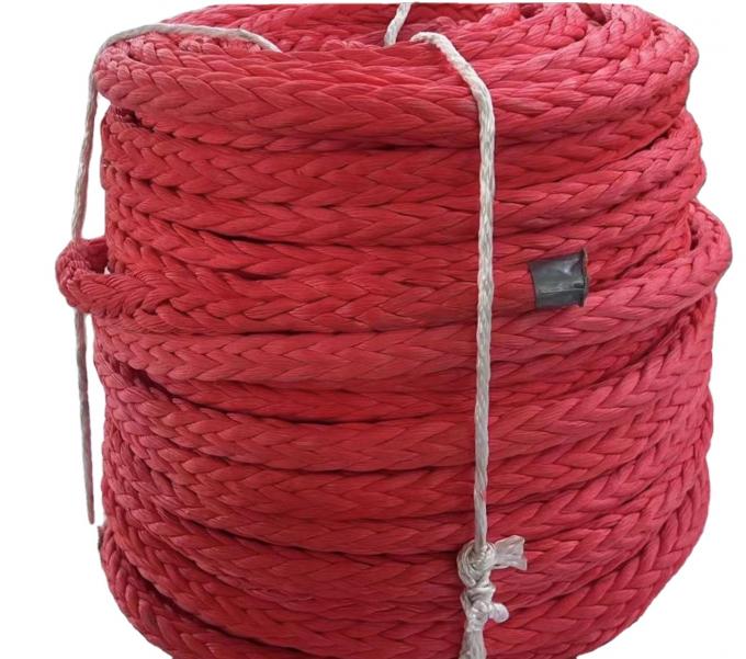 Custom Pre Stretch UHMWPE Marine Rope 12 Strand 48mm HMPE Ship Mooring Rope