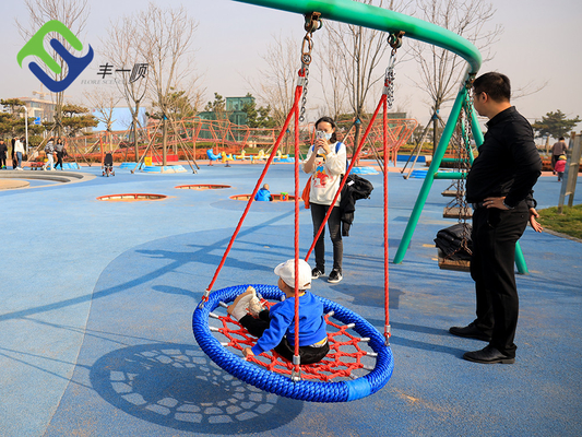 100cm Nest Outdoor Spider Web Swing Round Swing Customized For Playground