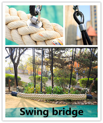 Outdoor Rope Climbing Playground Swing Bridge for Children