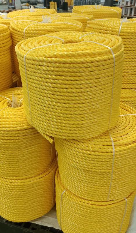 Wholesale Yellow Color 3 Strand Polypropylene Rope Monofilament Fiber ...