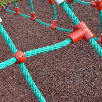 Combination Climbing Rope Net Aluminum T Connector For Playground
