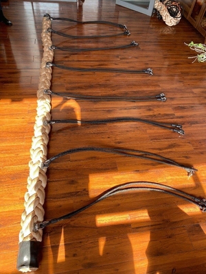 Sandy Color Polyester 12 Strands Rope Bridge 150mmx4200mm