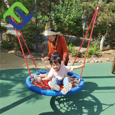 High Grade 100cm Red Blue Color Bird Nest Swing For Playground