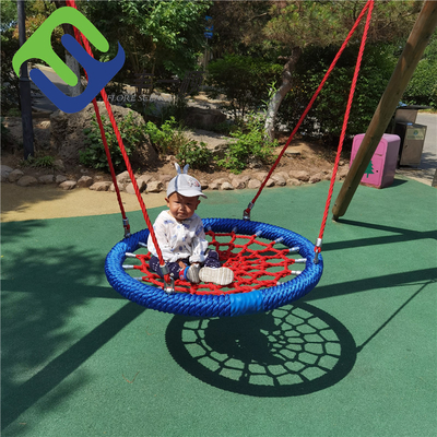 High Grade 100cm Red Blue Color Bird Nest Swing For Playground