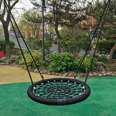 Grey Green Mixed Color 100cm dia 12cm ring Playground Net Swing With High Loading Capacity