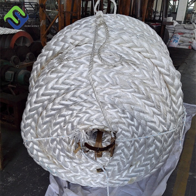 8 Strand High Strength Braided Polyester Marine Rope 48mm Mooring Rope