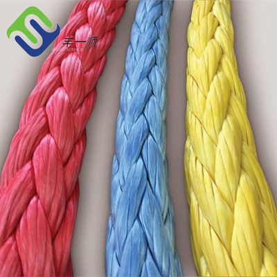 Boat 12 Strand UHMWPE Rope Synthetic UHMWPE Tow Rope 18mm For Marine