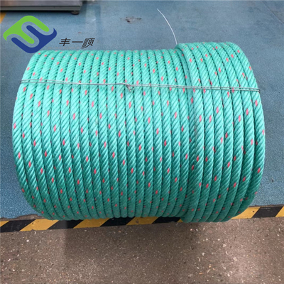 6 Strand Twisted PP Danline Combination Rope Polypropylene Reinforced Rope For Marine Fishing