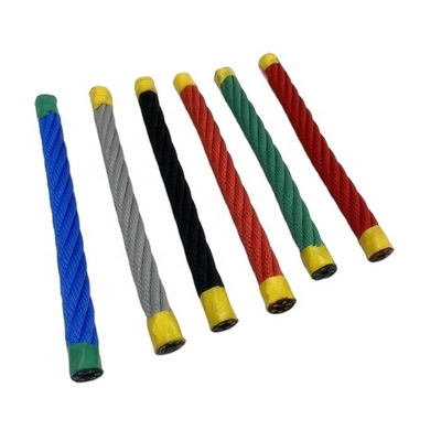 16mm 6 Strand PP Combination Rope With Steel Wire Core For Climbing Net