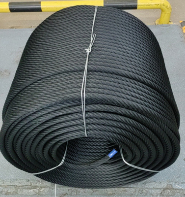 High Grade Blue Color 6x8 FC Polyester Combination Wire Rope With UV Resitance