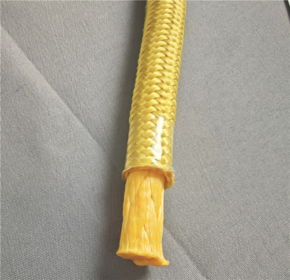 Yellow Color Double Braided 10mmx200m UHMWPE Rope With Polyester Cover