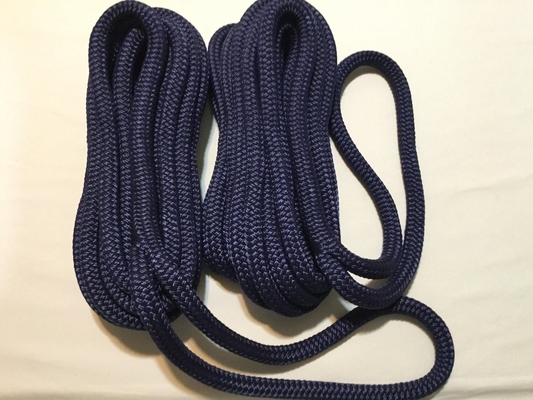 1/2” X 15’Dock Lines Marine Double Braided Nylon Dock Line With 12” Eyelet