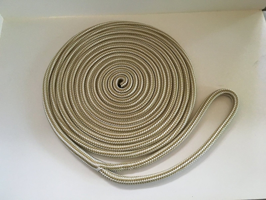 1/2” X 15’Dock Lines Marine Double Braided Nylon Dock Line With 12” Eyelet
