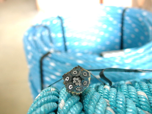 6 Strand 18mmx500m PP PE Combination Wire Core Rope For Fishing Towing Ship