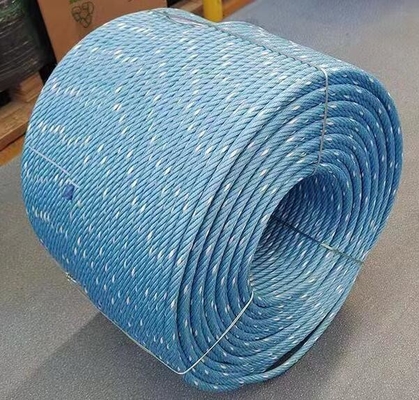 6 Strand 18mmx500m PP PE Combination Wire Core Rope For Fishing Towing Ship