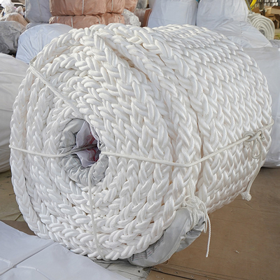 56mm/64mm/76mm 8 Strand Polyester Marine Mooring Rope With High MBL