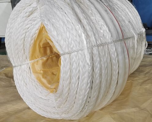 UHMWPE 12 Strand Rope with Negligible Water Absorption Low Creep and Waterproof for Marine and Industrial Use