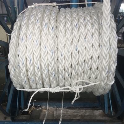 8 Strand Braided Polypropylene Rope Floating Fiber Marine Mooring Rope 48mm