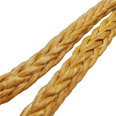 High Tensile 12 Strands Braided Uhmwpe Ship Mooring Rope Winch Towing Rope