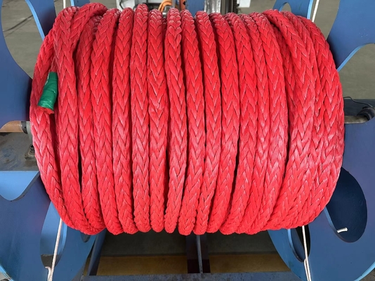 High Tensile 12 Strands Braided Uhmwpe Ship Mooring Rope Winch Towing Rope