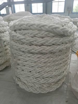48mm-80mm 8 Strand Polypropylene Pp Marine Ropes White Color With CCS Certificates