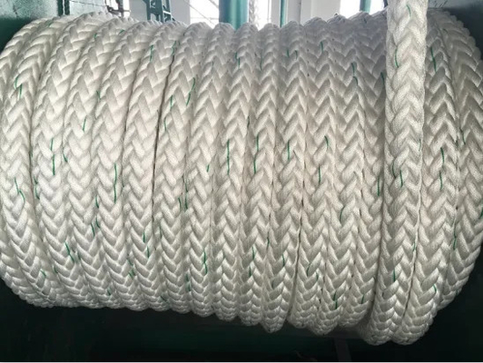 High Strength 8 Strands Polyester Mooring Rope 28mm-96mm 220 Coil for Vessel Towing And Mooring