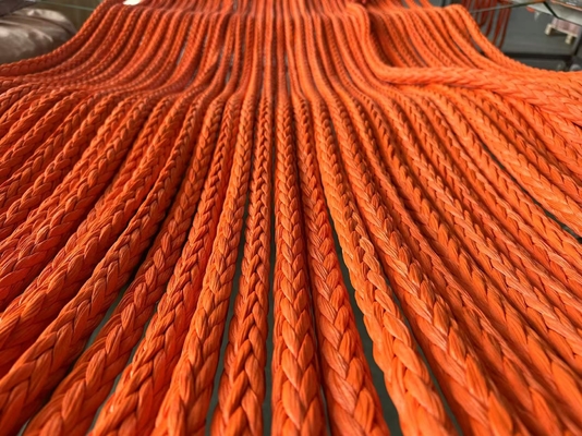 100% Uhmwpe Rope 12mm 12 Strands Braided High Strength Druable Cord Winch Towing Rope