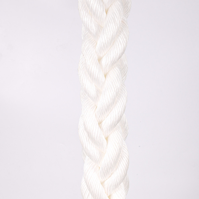 White Color 12 Strand Polyester Mooring Rope For Ships
