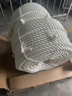 12mm White Color 3 Strand Polyester Rope for Manual Anchor Winch