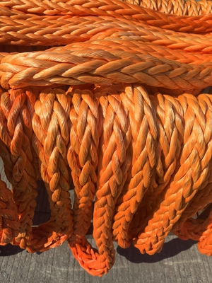 Cut Resistant Black UHMWPE Marine Rope 12 Strands