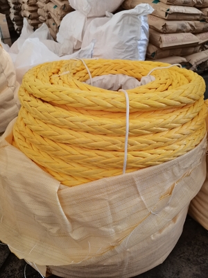 Cut Resistant Black UHMWPE Marine Rope 12 Strands