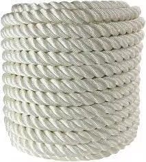 12mm White Color 3 Strand Polyester Rope for Manual Anchor Winch