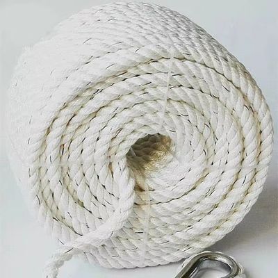 12mm White Color 3 Strand Polyester Rope for Manual Anchor Winch