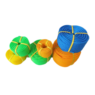 3 Strand PE Fishing Twine 1mm-10mm Blue Yellow Rope