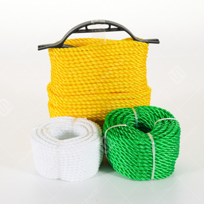 3 Strand PE Fishing Twine 1mm-10mm Blue Yellow Rope